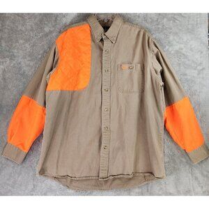 Redhead Shirt Mens Extra Large Brown Shoulder Padded Outdoor Hunting Button Up